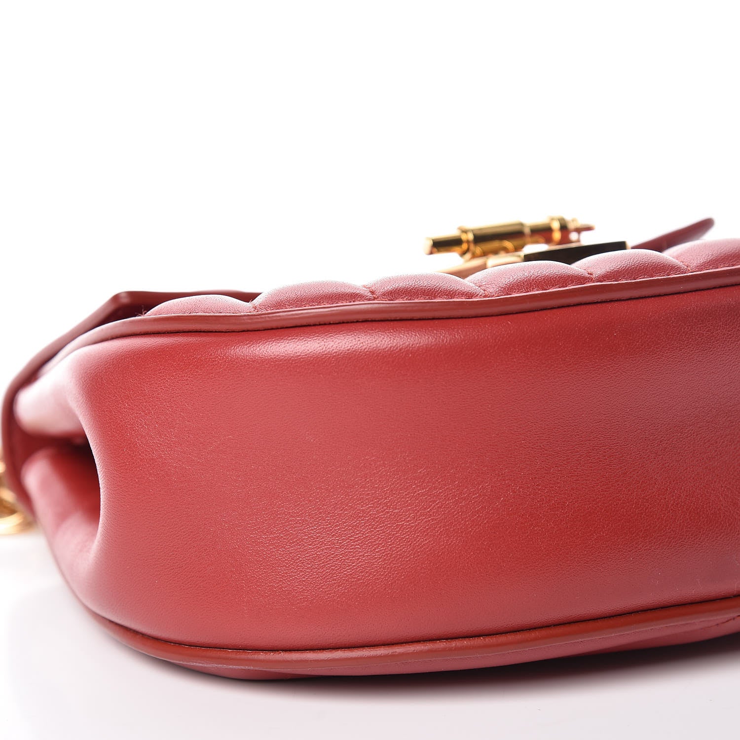 Chloe Calfskin Quilted Mini Drew Bijou Shoulder Bag Dahlia Red 8 of 13