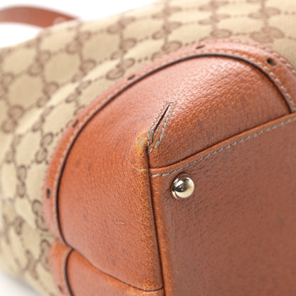 Gucci Monogram Horsebit Large Glam Shoulder Bag Brown 9 of 16