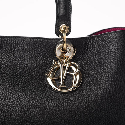 Christian Dior Bullcalf Large Diorissimo Tote Black Rose Indien 10 of 12