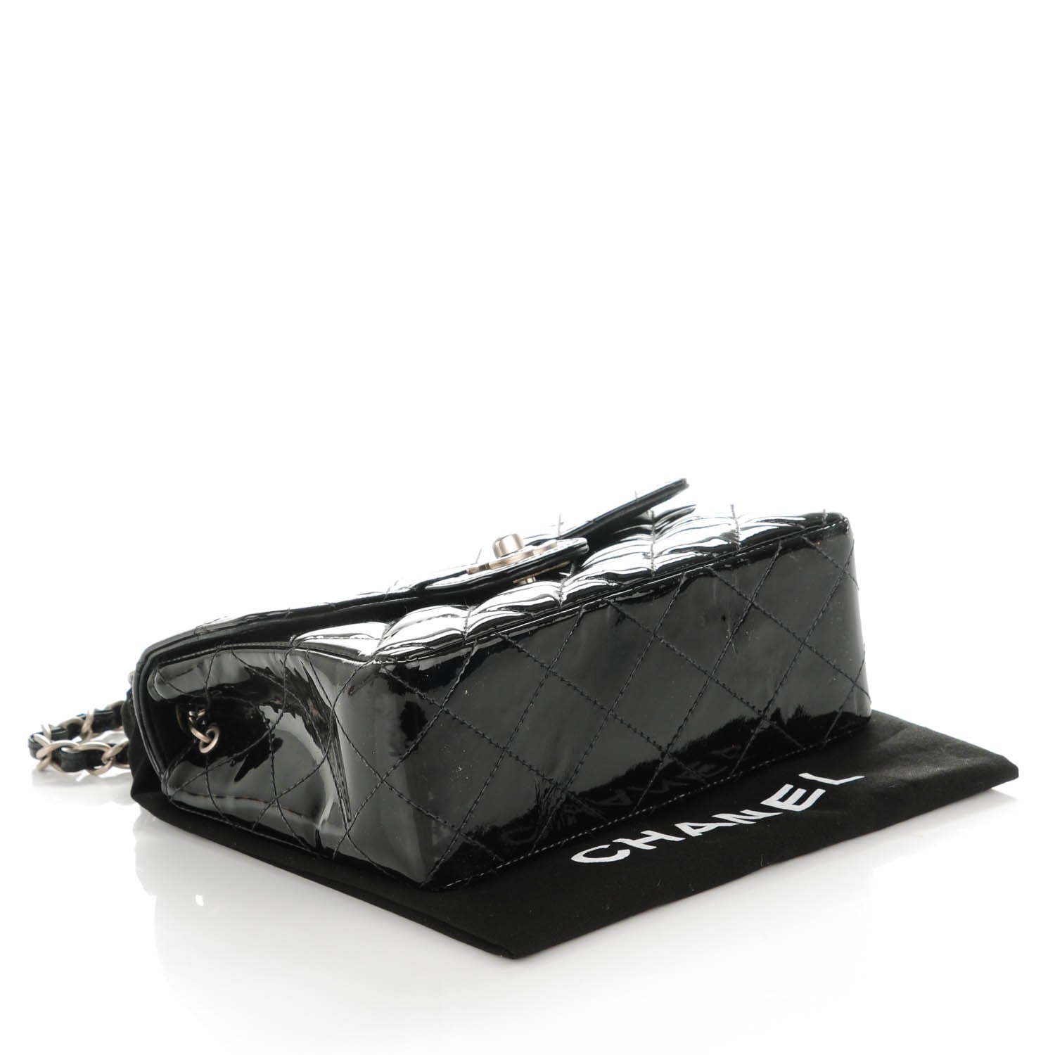 Chanel Patent Calfskin Quilted Mini Square Flap Black 4 of 8