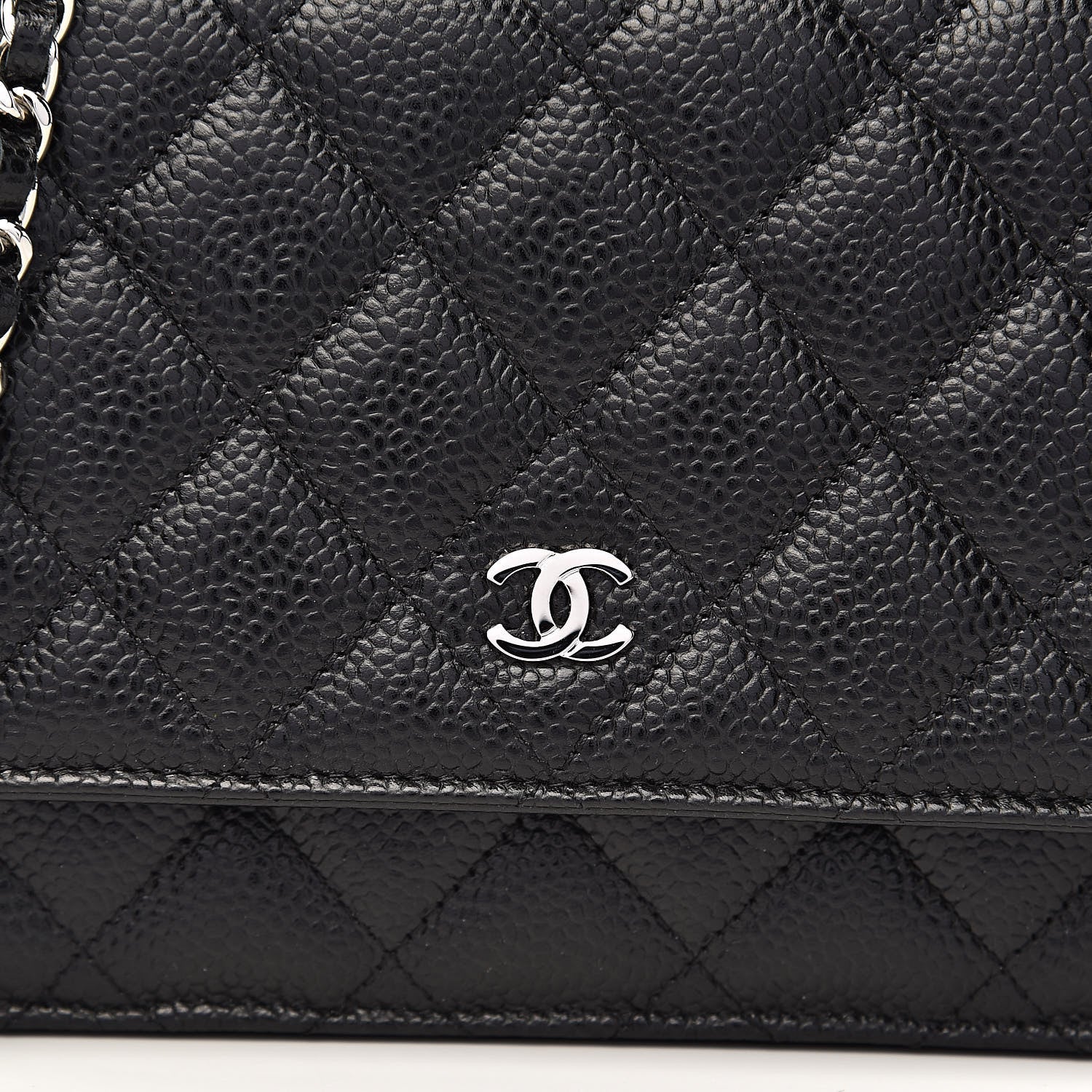 Chanel Caviar Quilted Wallet On Chain WOC Black 12 of 13