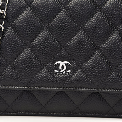 Chanel Caviar Quilted Wallet On Chain WOC Black 12 of 13