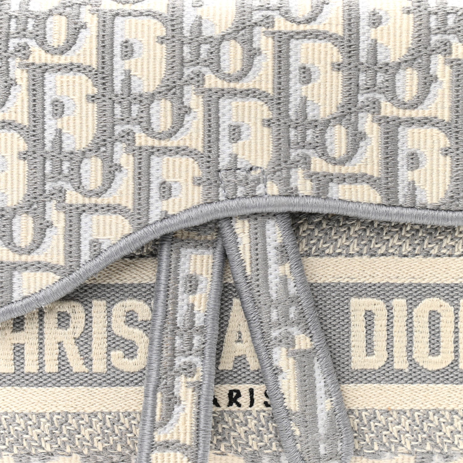 Christian Dior Oblique Slim Saddle Pouch Grey 8 of 10