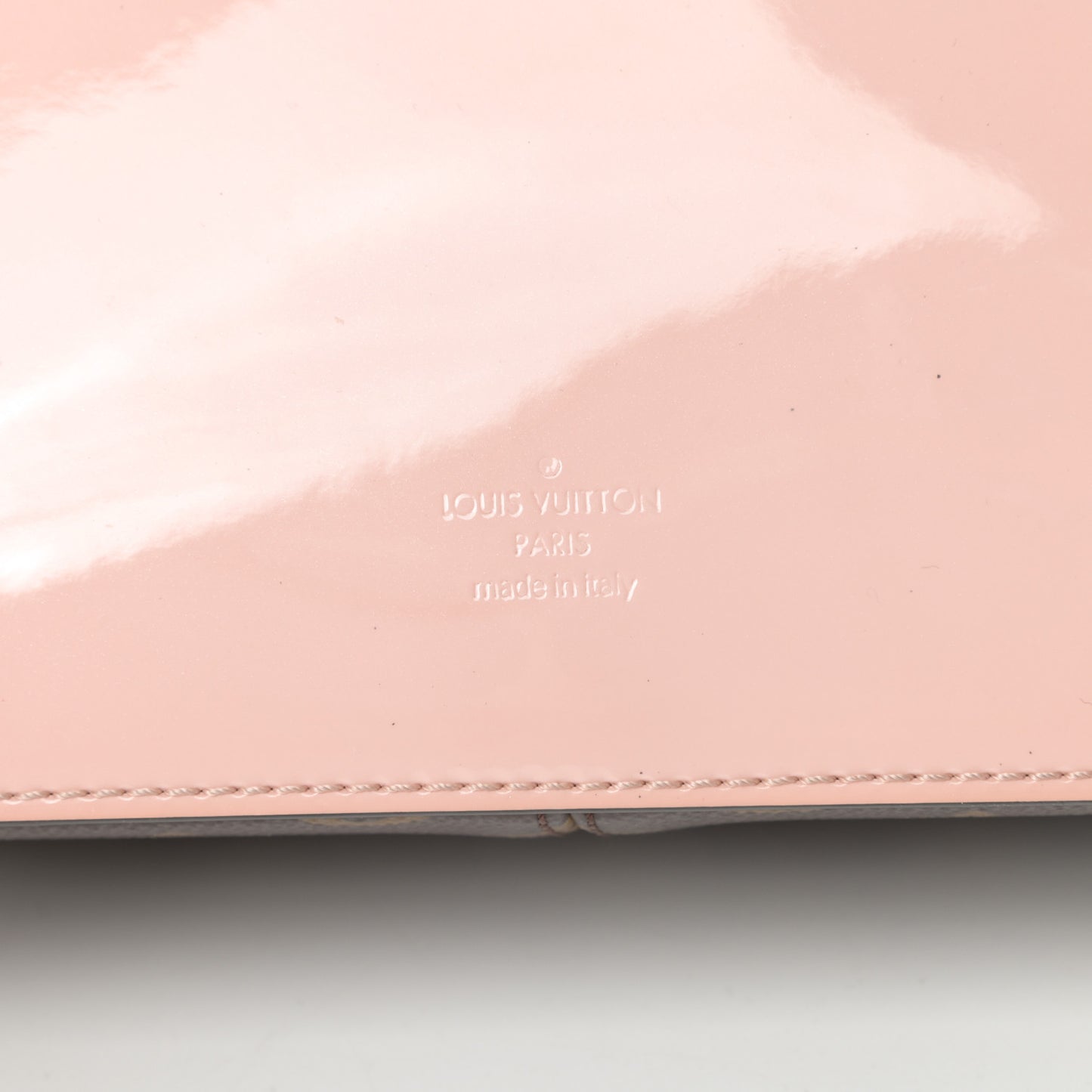 Patent Calfskin Monogram Cherrywood BB Rose Ballerine