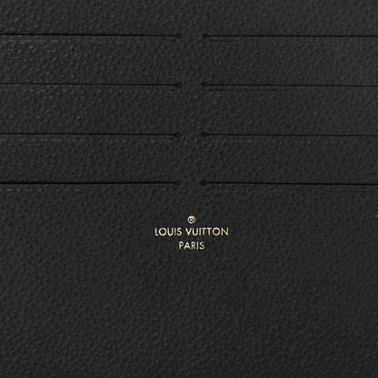 Louis Vuitton Calfskin Felicie Chain Wallet Card Holder Insert Black 6 of 8