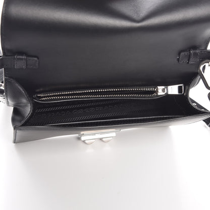 Prada City Calfskin Saffiano Racing Logo Elektra Shoulder Bag Fuxia Black 5 of 7