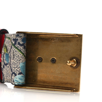 Gucci GG Plus Monogram Blooms Plaque Belt 90 36 Blue 4 of 6