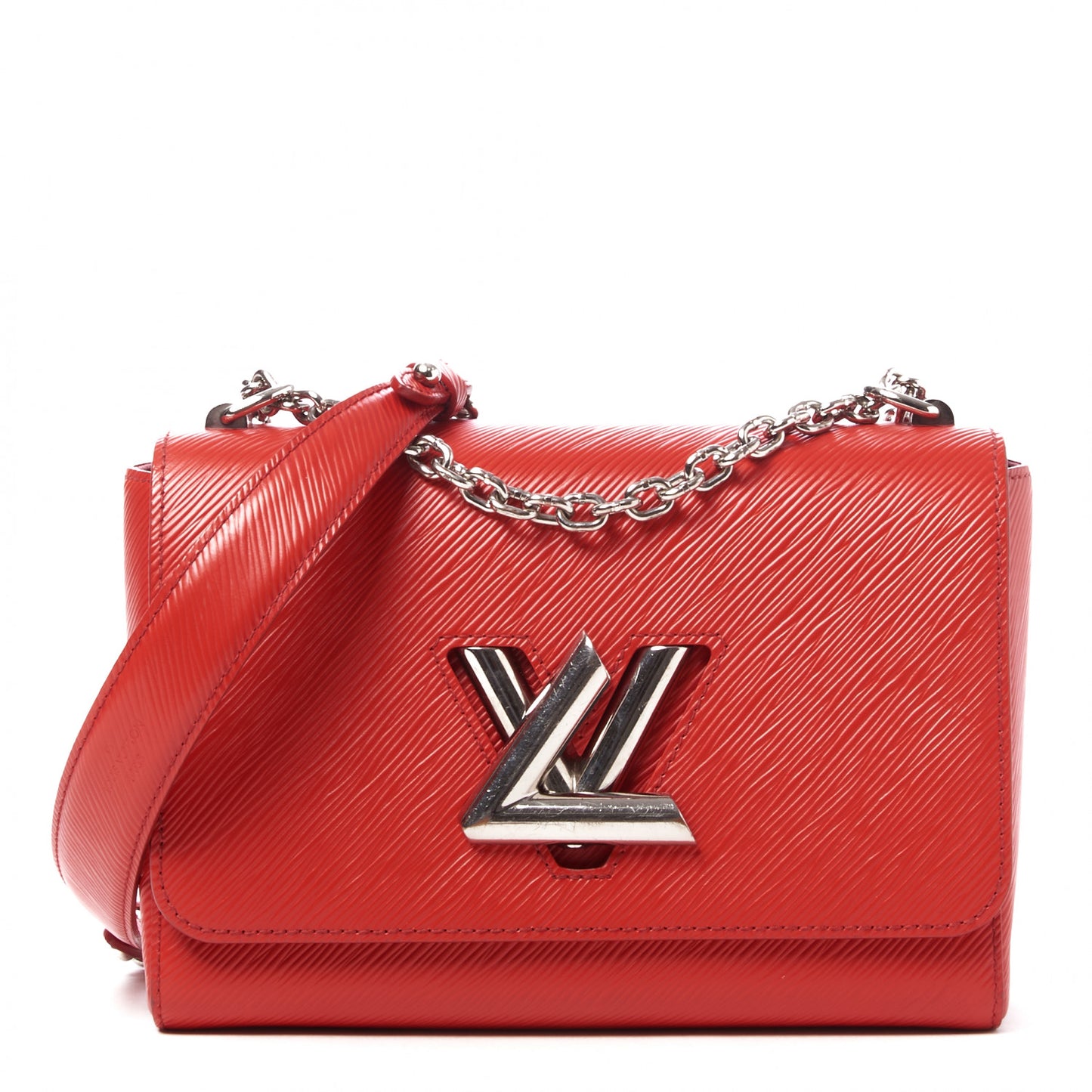 Epi Twist Shoulder Bag MM Coquelicot