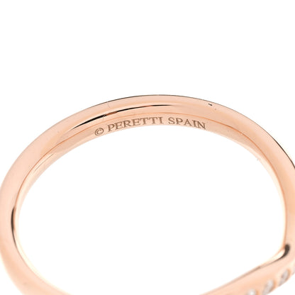 Tiffany Rose Gold Diamond Elsa Peretti Wedding Band Ring 52 6 4 of 6