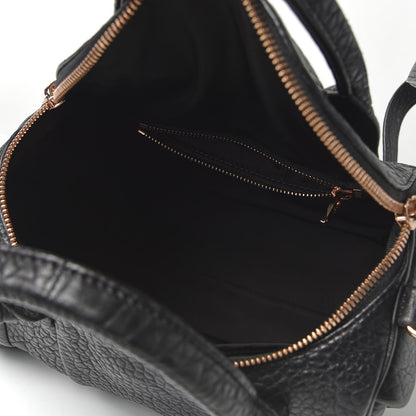 Alexander Wang Pebbled Lambskin Rockie Black Rose Gold Hardware 5 of 9