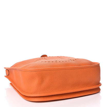 Hermes Taurillon Clemence Evelyne III GM Orange 4 of 9