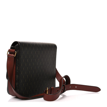 Saint Laurent Canvas Smooth Calfskin Le Monogramme Medium Buckle Satchel Chestnut 3 of 10
