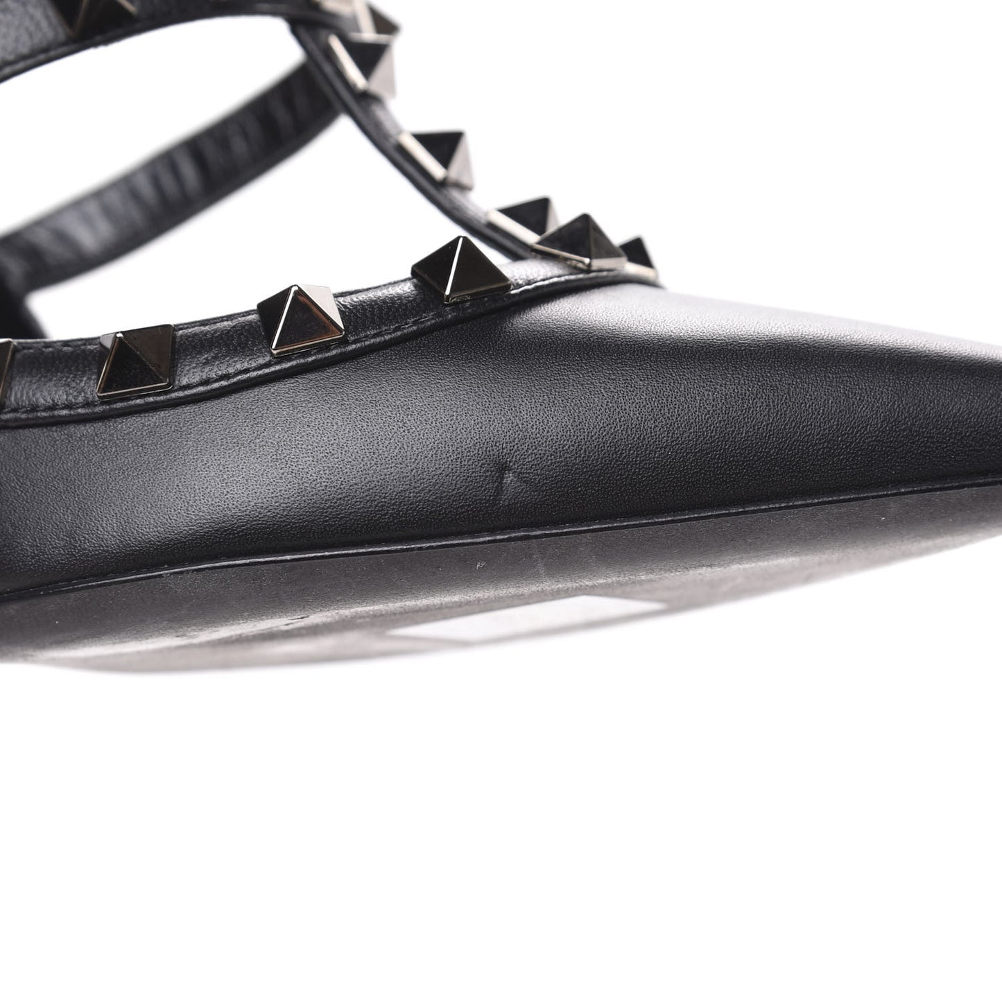 Nappa Rockstud Ankle Strap Pumps 36.5 Black