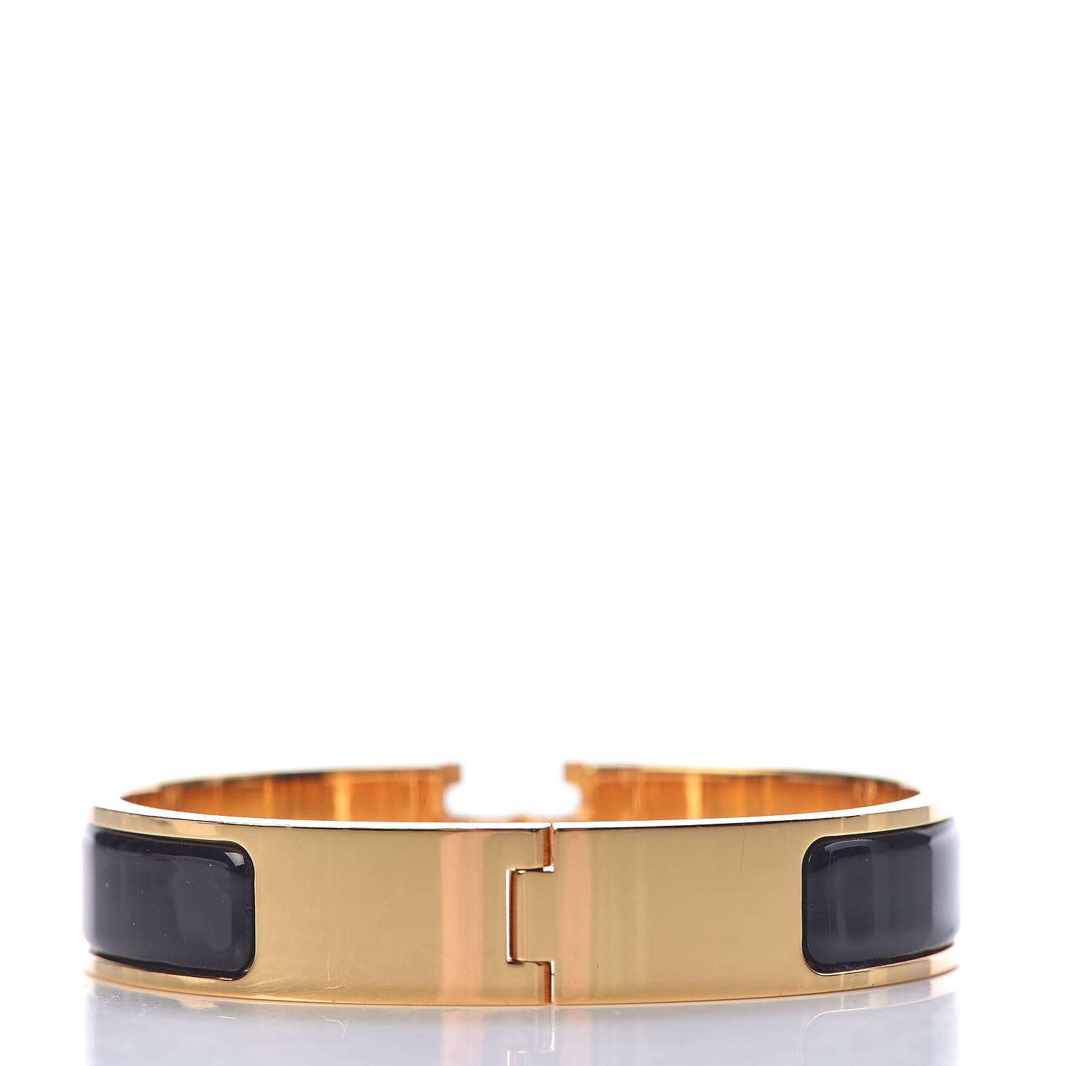 Hermes Enamel Narrow Clic Clac H Bracelet PM Black 3 of 5