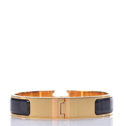 Hermes Enamel Narrow Clic Clac H Bracelet PM Black 3 of 5