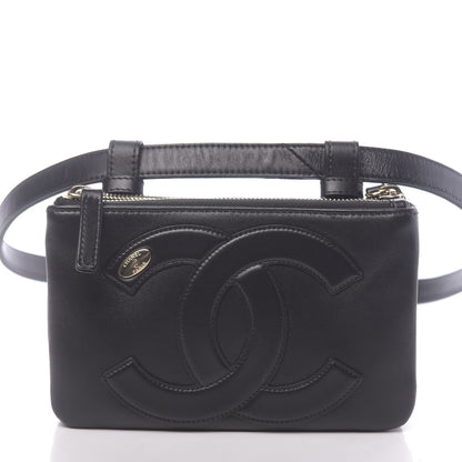 Chanel Lambskin CC Mania Waist Belt Bag Black 11 of 11