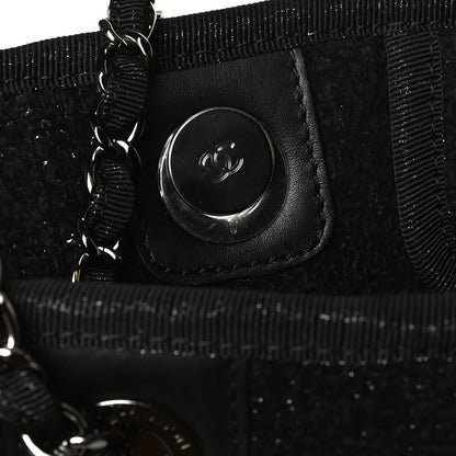Chanel Lurex Boucle Mini Deauville Tote Black 14 of 16