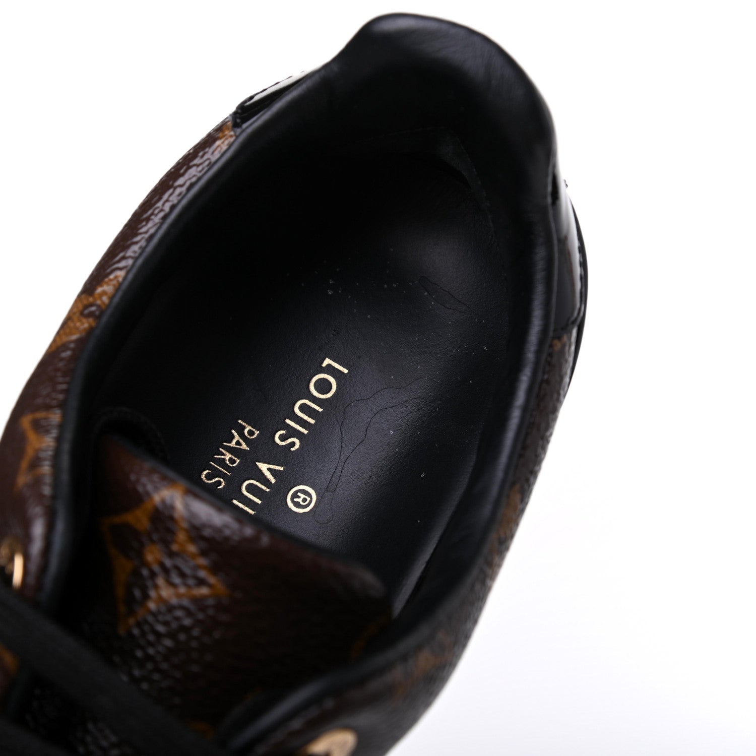 Louis Vuitton Patent Monogram Frontrow Sneakers 34 9 of 12