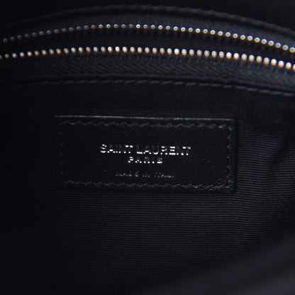 Saint Laurent Lambskin Quilted Toy Loulou Puffer Monogram Chain Satchel Black 5 of 7