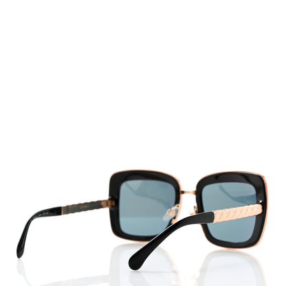 Chanel Metal Square Spring Sunglasses 5369 Black Pink Gold 4 of 7