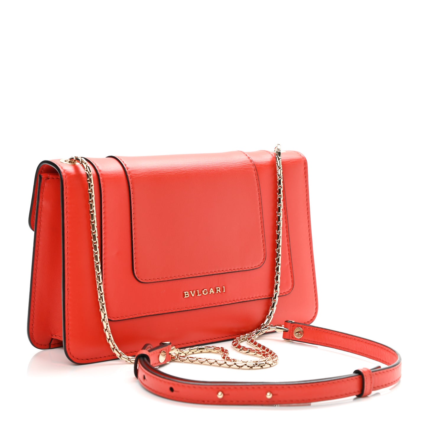 Calfskin Serpenti Forever Shoulder Bag Red