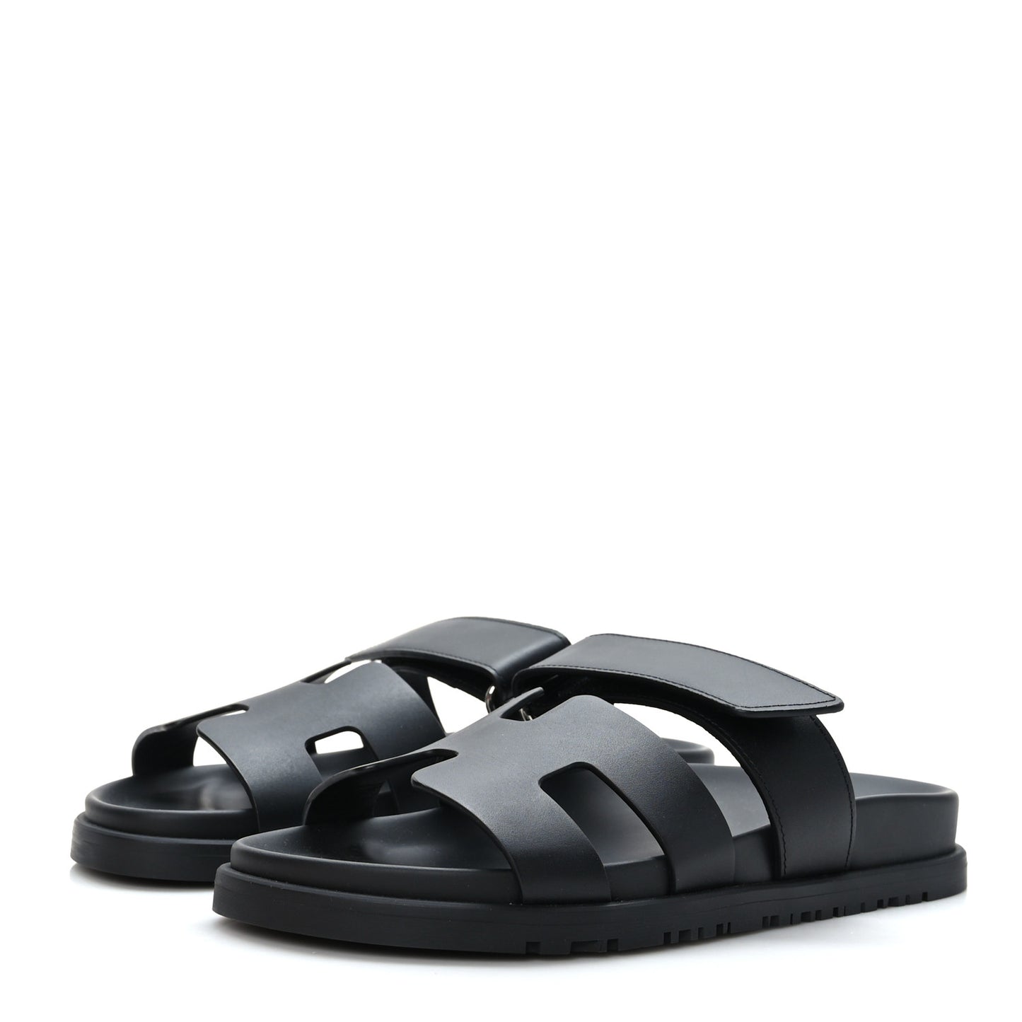 Calfskin Womens Chypre Sandals 35.5 Black