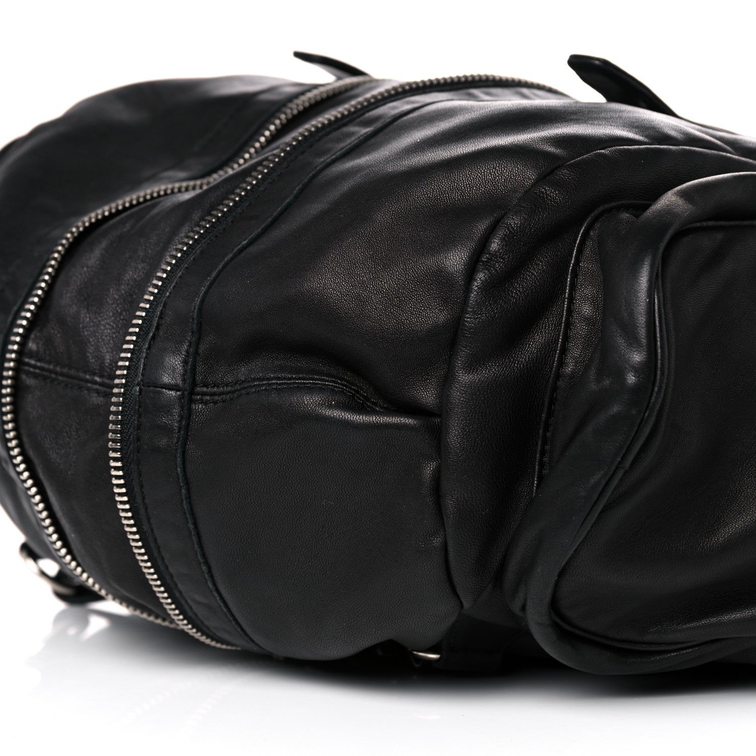 Alexander Wang Lambskin Marti Backpack Bag Washed Black Rhodium Hardware 9 of 9
