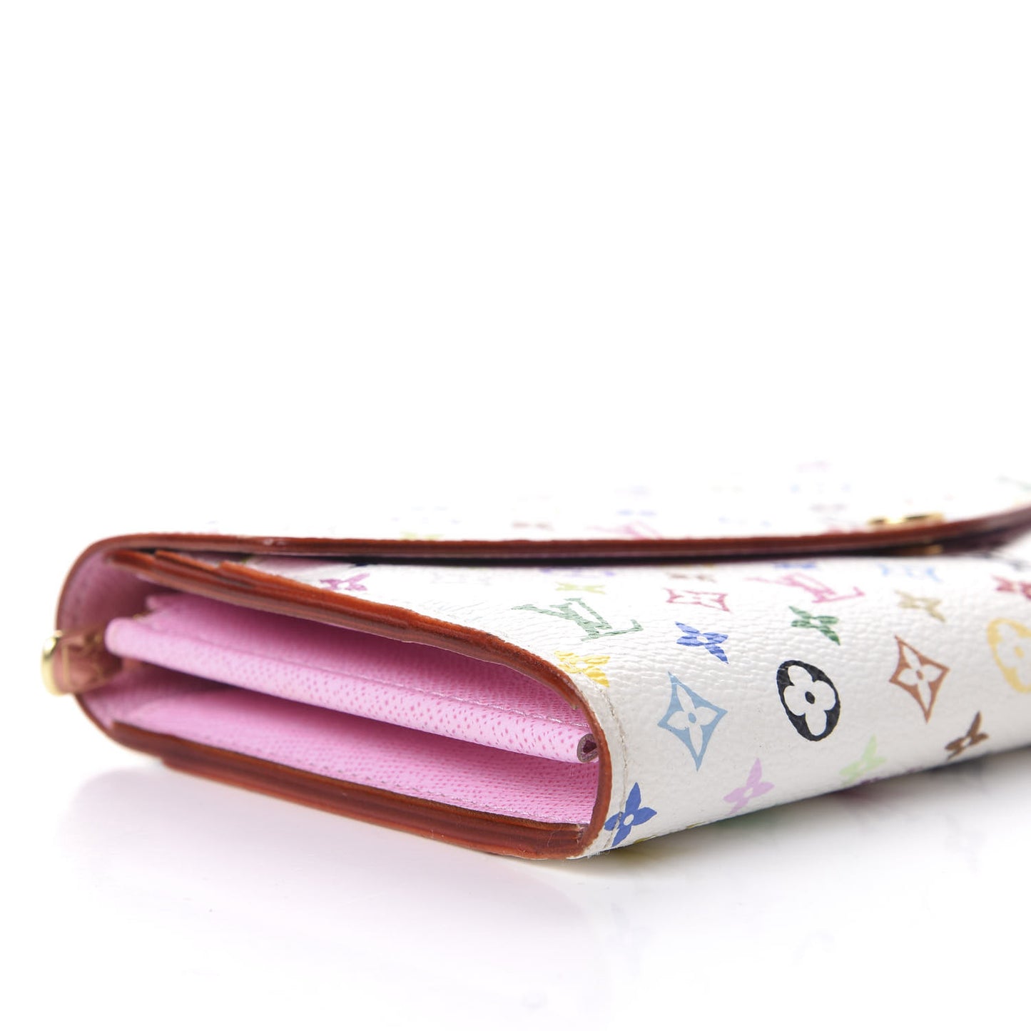 Monogram Multicolor Sarah Wallet NM White Litchi