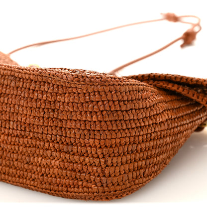 Loewe Raffia Donut Chain Medium Ola Shoulder Bag Honey 19 of 19