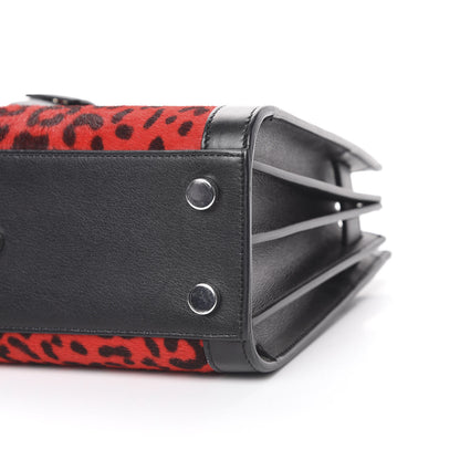 Saint Laurent Calf Hair Leopard Printed Nano Sac De Jour Red Black 9 of 12