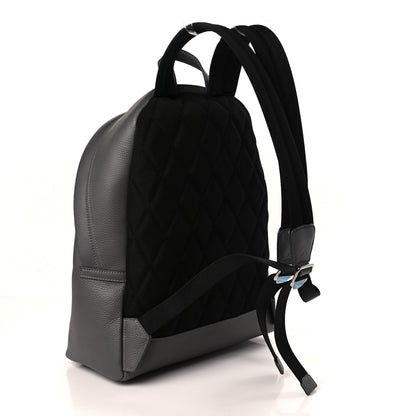 Burberry Calfskin Logo Embossed Backpack Charcoal Grey 3 of 8
