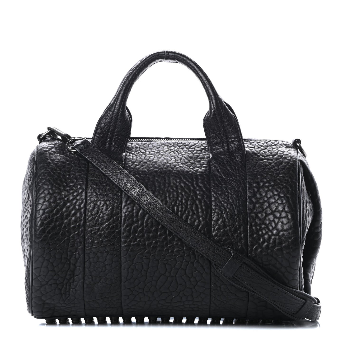 Pebbled Lambskin Rocco Black Nickel Hardware