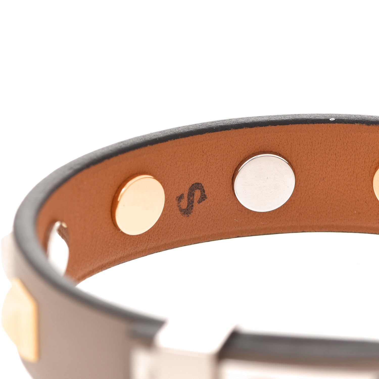 Hermes Swift Mini Dog Clous Carres Bracelet T1 Gris Asphalte 6 of 7