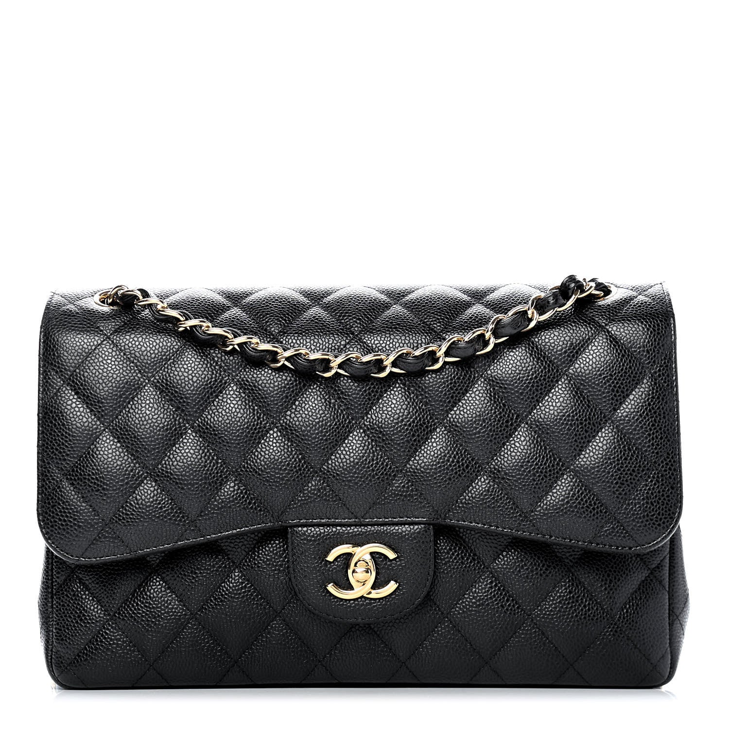 Chanel Caviar Quilted Jumbo Double Flap Black 1 of 8