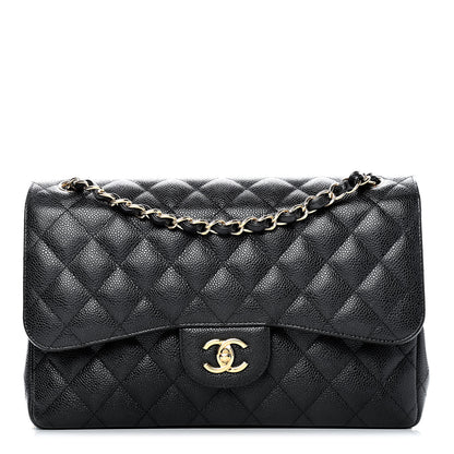 Chanel Caviar Quilted Jumbo Double Flap Black 1 of 8