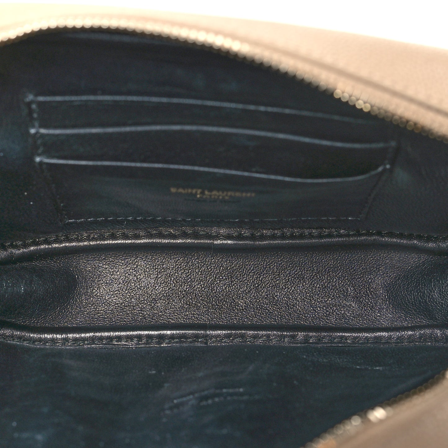 Grain De Poudre Matelasse Monogram Mini Lou Camera Bag Dark Beige