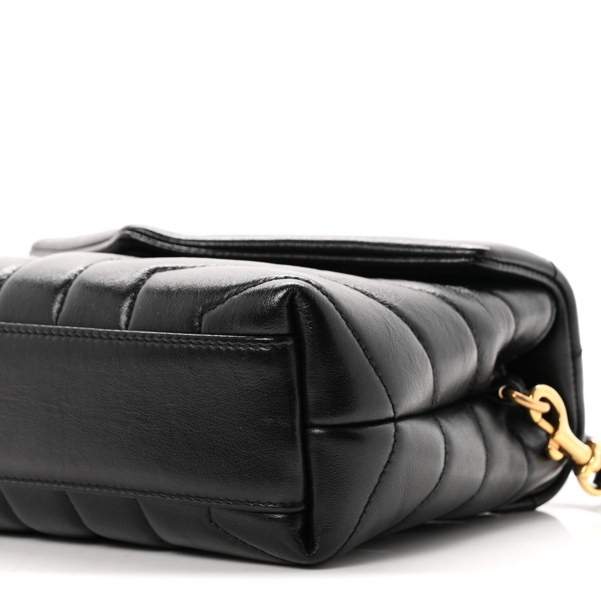 Saint Laurent Calfskin Y Quilted Monogram Toy Loulou Crossbody Bag Black 10 of 10