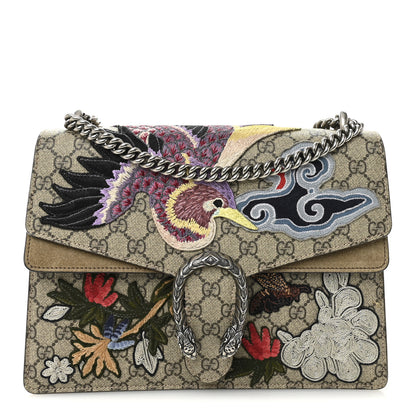 Gucci GG Supreme Monogram Embroidered Medium Dionysus Shoulder Bag Taupe 1 of 11