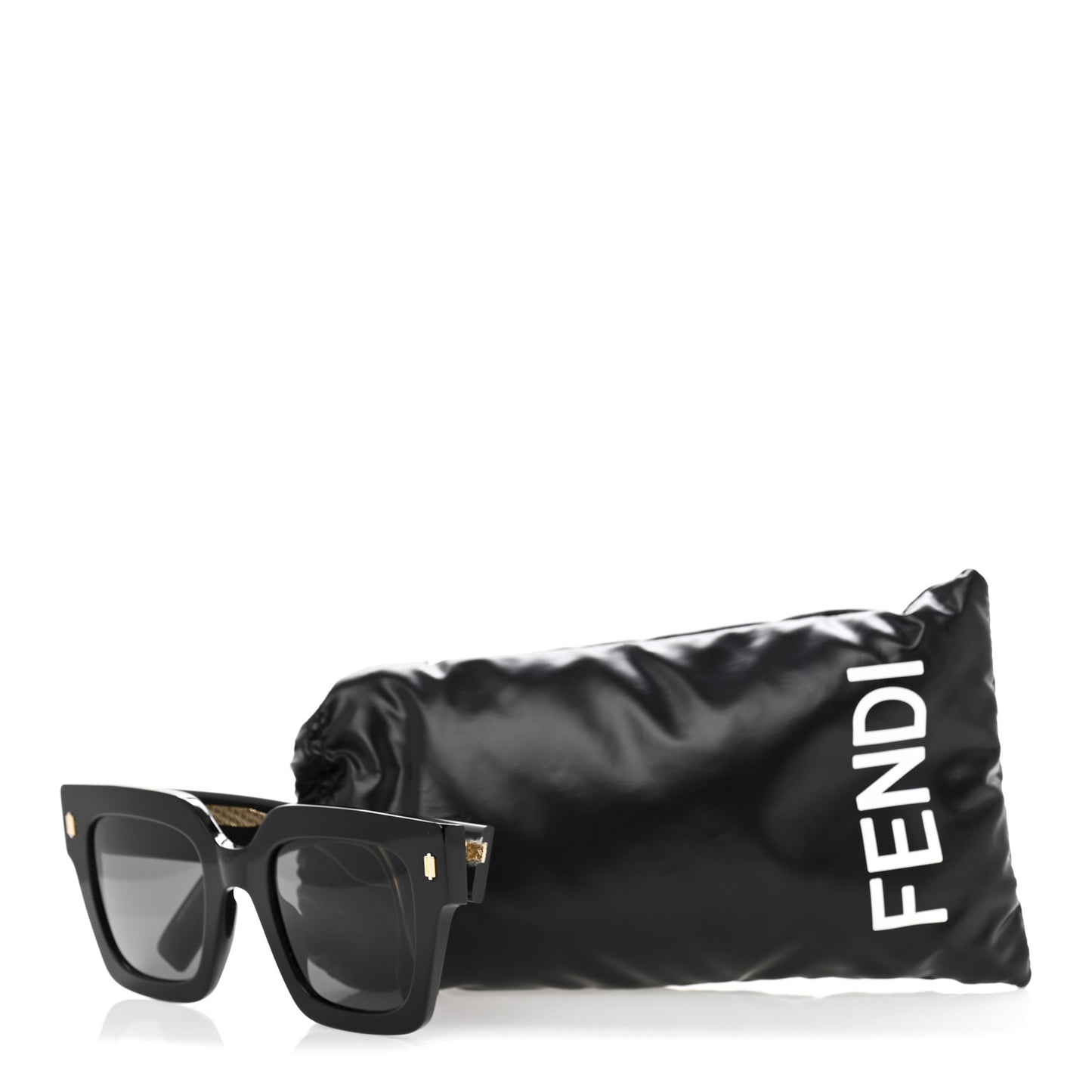 Acetate Fendi Square Sunglasses FE40101I Black