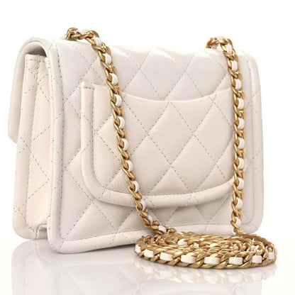 Chanel Caviar Quilted Mini Sweet Classic Flap White 4 of 11