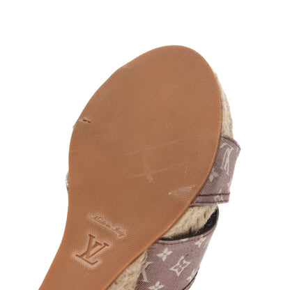 Louis Vuitton Monogram Idylle Majorca Espadrille Wedge Sandals 40 Sepia 18 of 22