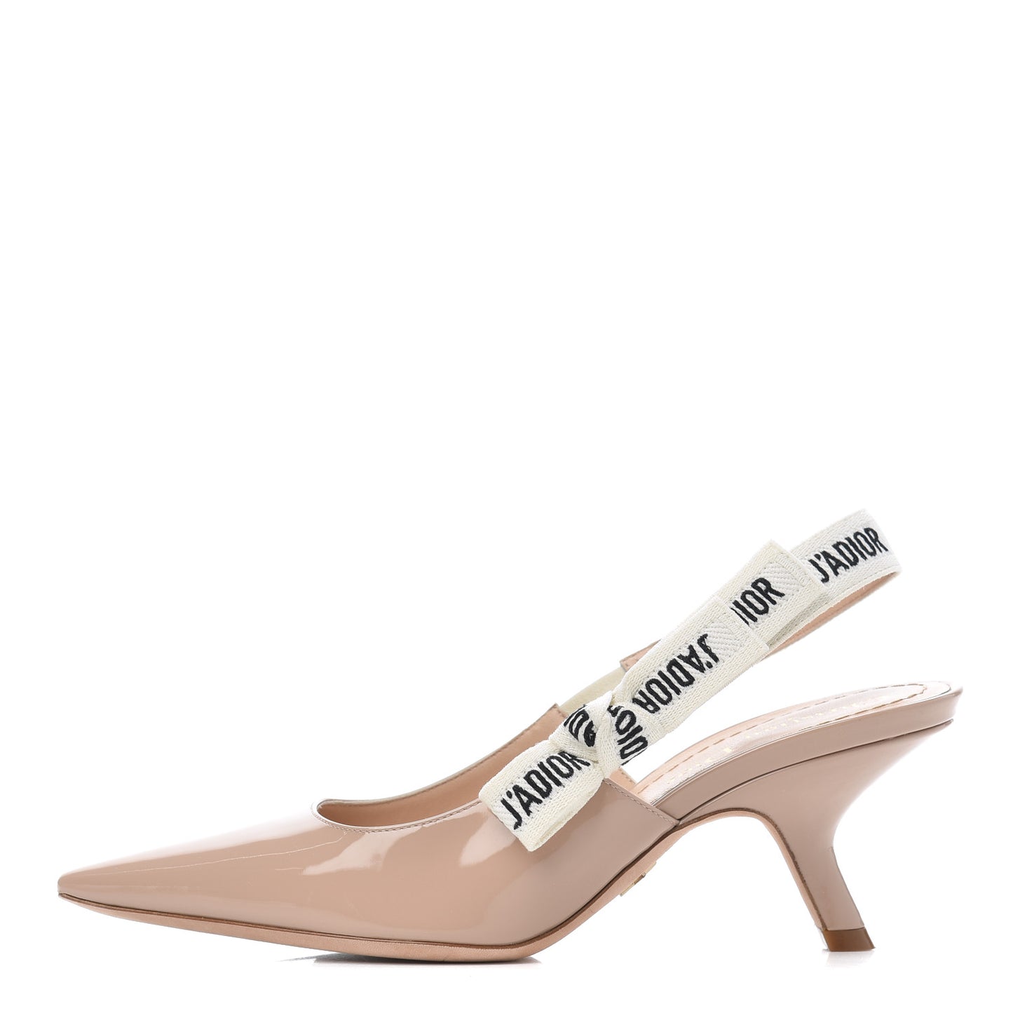 Patent Ribbon J'Adior Slingback 65mm Pumps 35.5 Nude