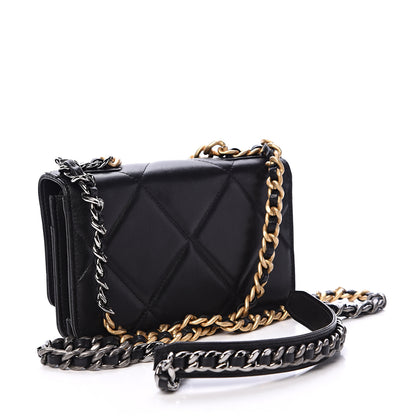 Chanel Quilted 19 Wallet On Chain WOC Black 2 of 12