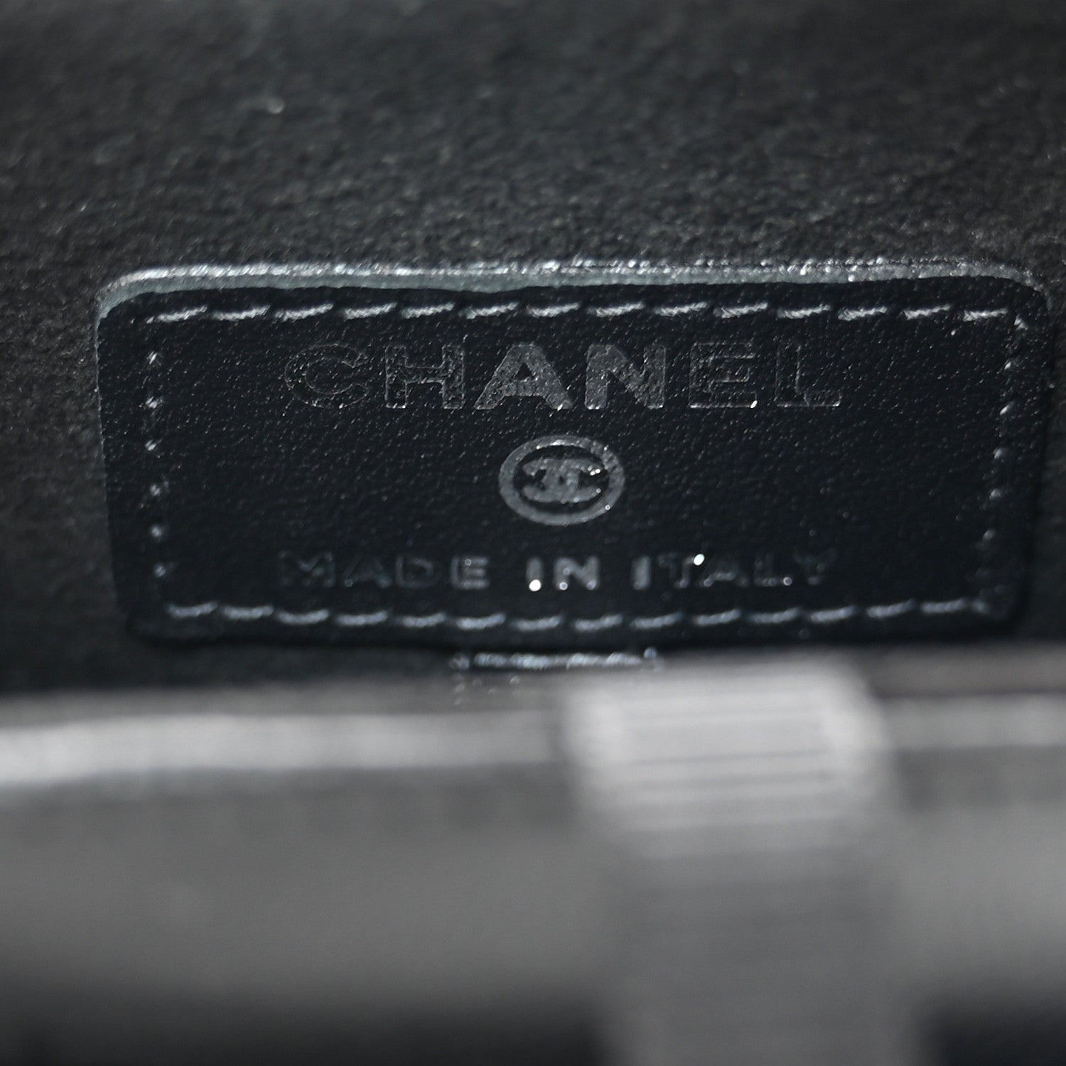 Chanel Lambskin Quilted Chain Around Phone Holder Black 6 of 10