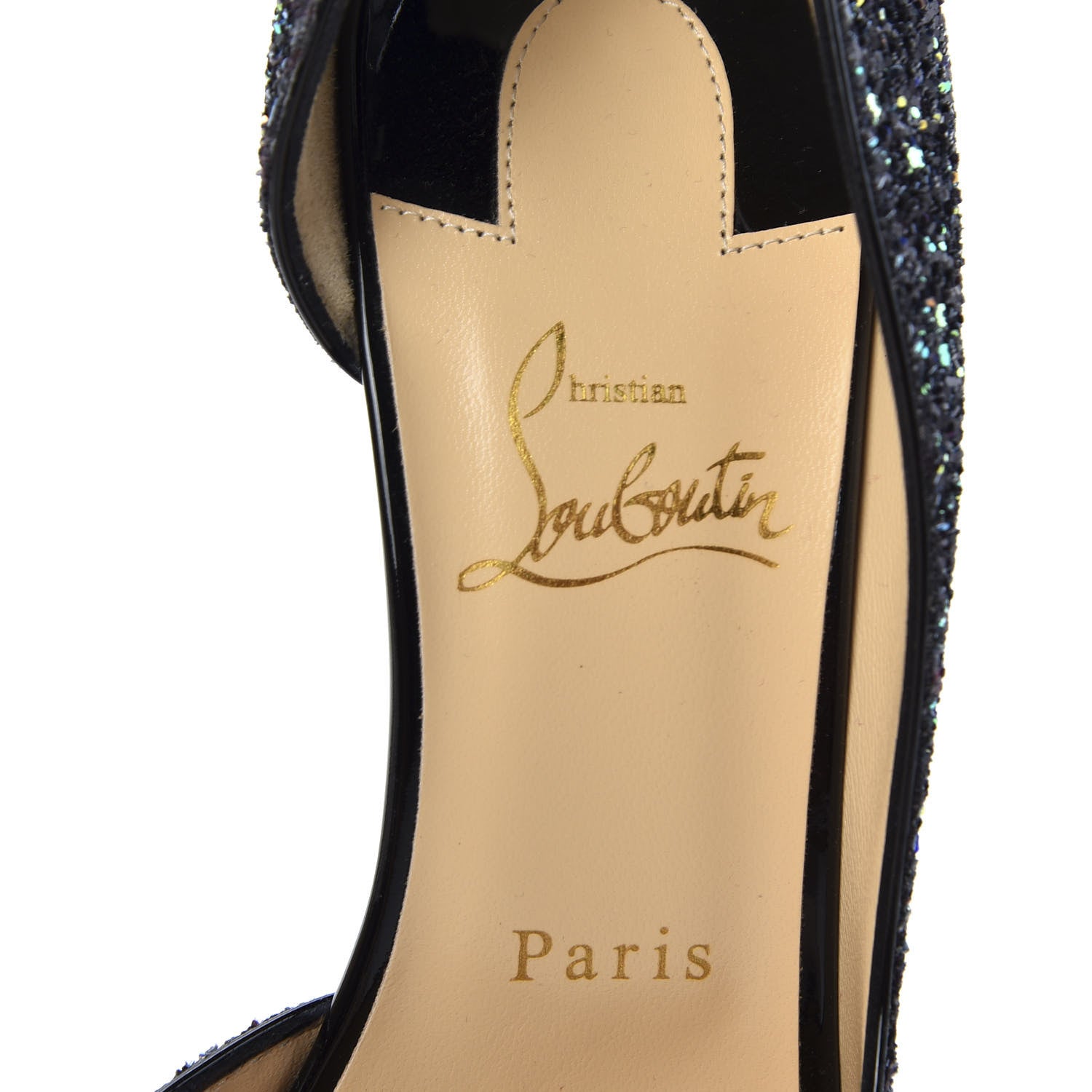 Christian Louboutin Glitter Dragonfly Iriza 100 Pumps 39.5 Black 7 of 9