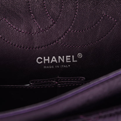 Chanel Metallic Aged Calfskin Quilted 2.55 Reissue Flap Purple 6 of 9