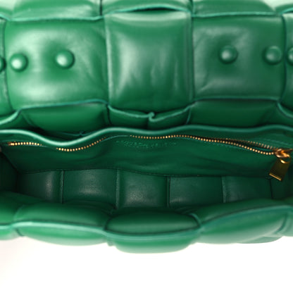 Bottega Veneta Lambskin Maxi Intreccio Padded Chain Cassette Crossbody Bag Racing Green 5 of 10