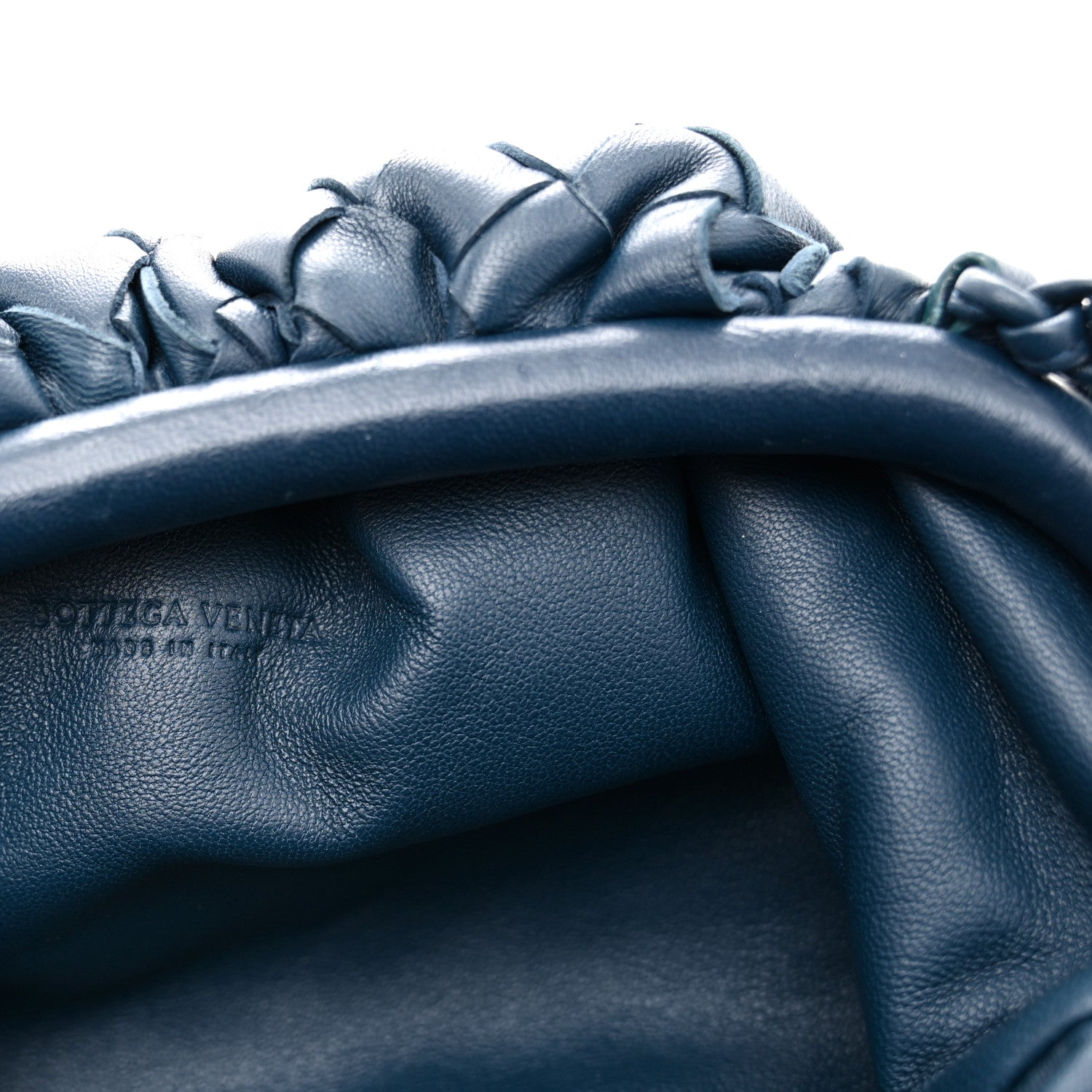 Bottega Veneta Nappa Intrecciato The Mini Pouch  Deep Blue 6 of 12