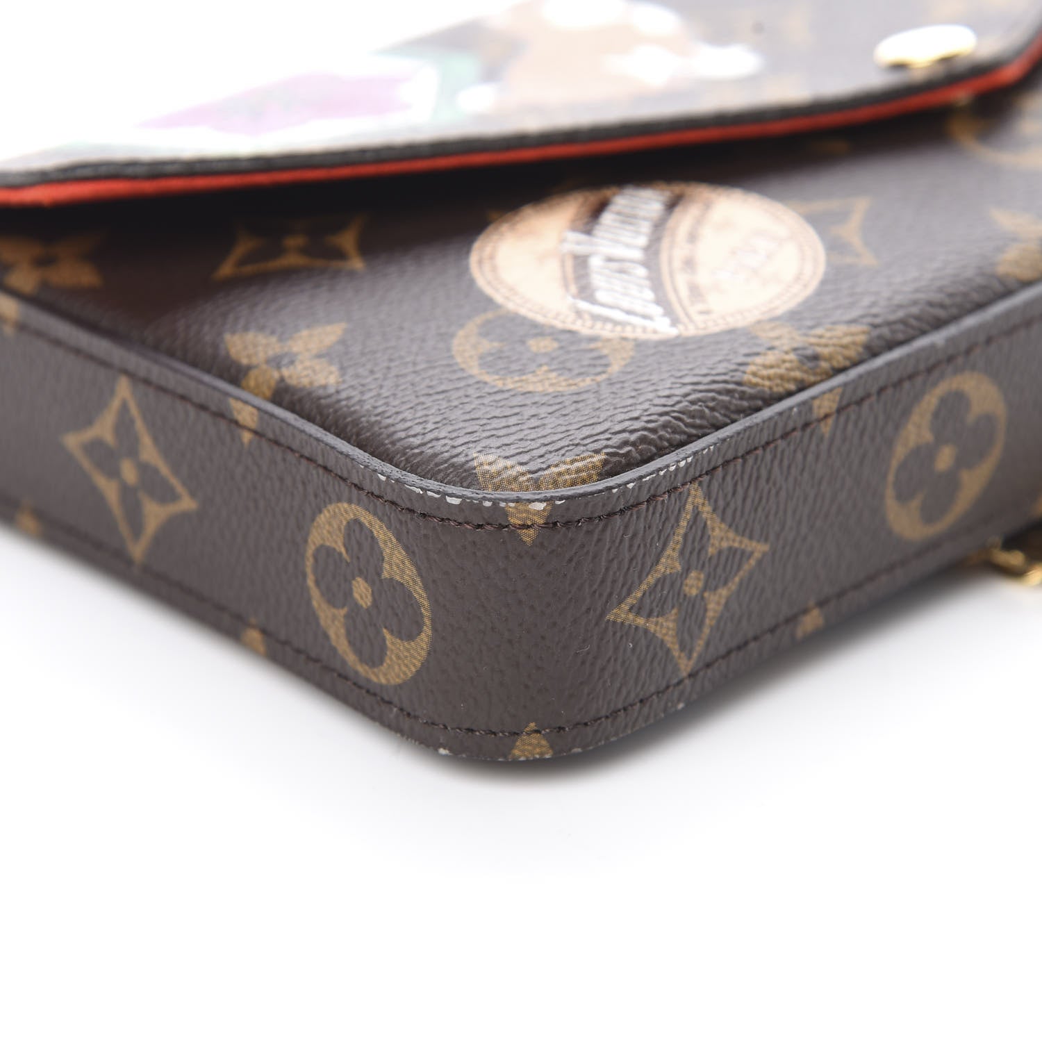Louis Vuitton Monogram My LV World Tour Pochette Felicie Chain Wallet Coquelicot 13 of 14