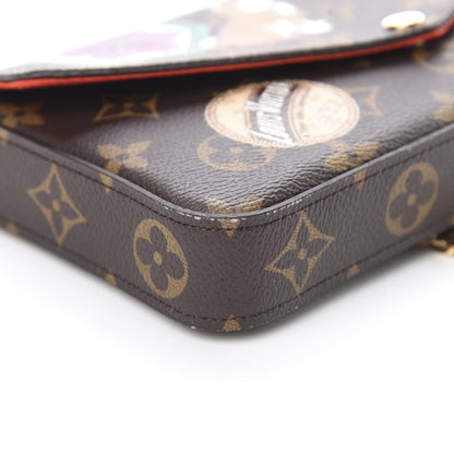Louis Vuitton Monogram My LV World Tour Pochette Felicie Chain Wallet Coquelicot 13 of 14